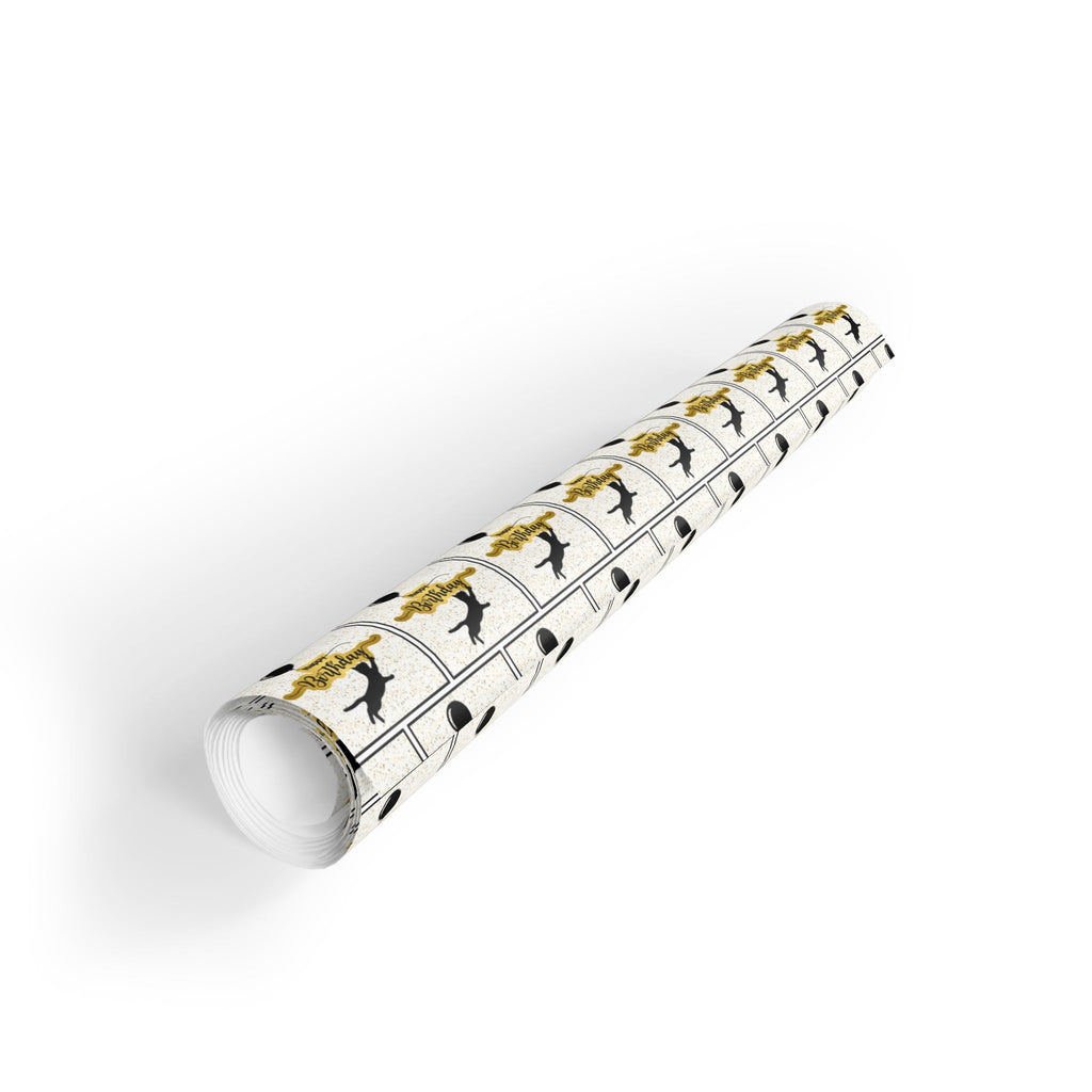 Happy Birthday Kitty Gift Wrapping Paper Rolls, 1pc with Balloons