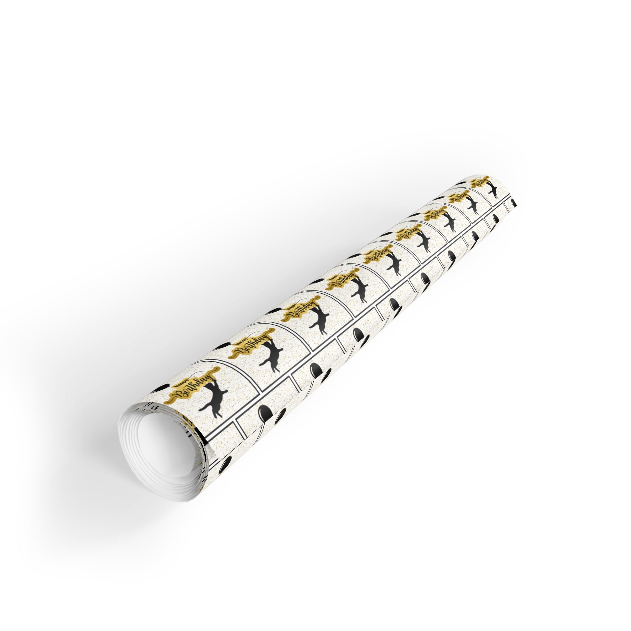 Happy Birthday Kitty Gift Wrapping Paper Rolls, 1pc with Balloons