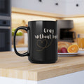 Gray Without Limits Inspirational Mug - 15oz Black Coffee Cup