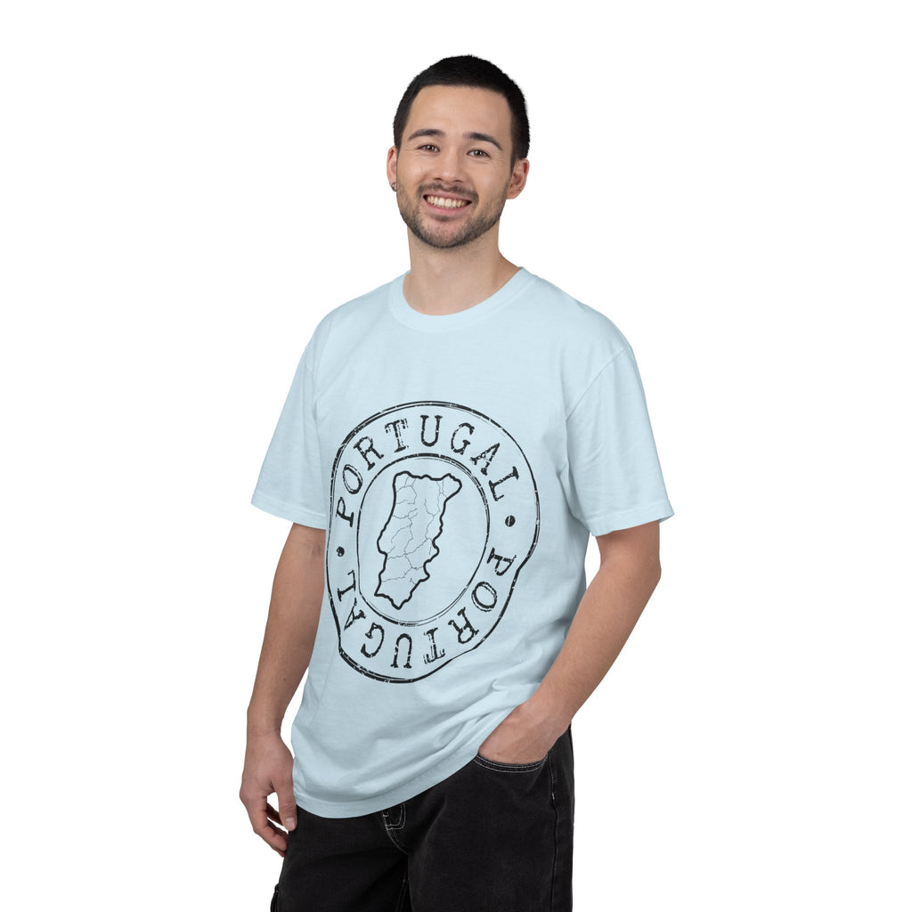 Portugal Map Stamp T-Shirt | Vintage Circular Badge