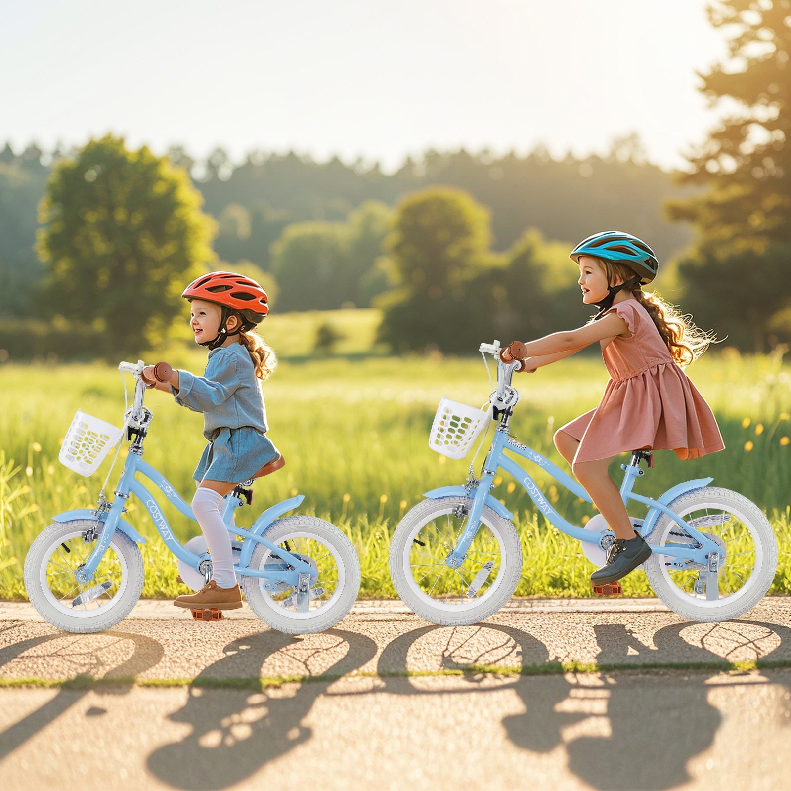12 Inch Kids Bike with Adjustable Handlebar and Seat for 3-4 Year Old