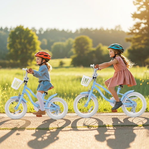 12 Inch Kids Bike with Adjustable Handlebar and Seat for 3-4 Year Old