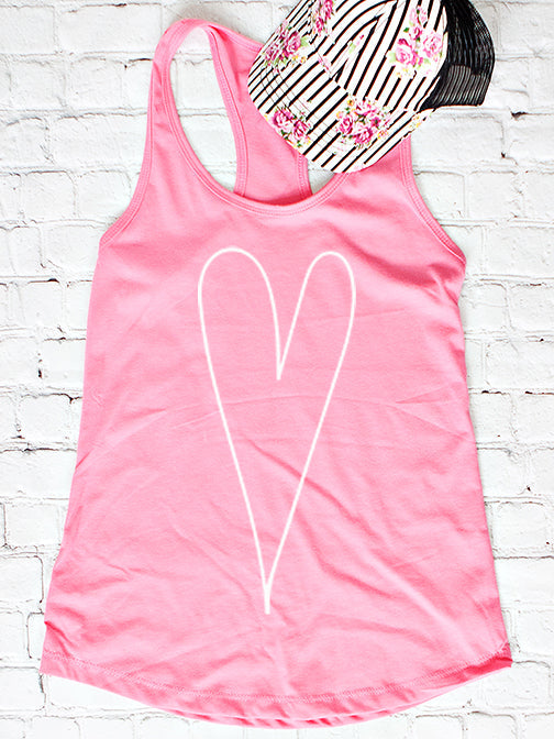 Skinny Heart Tank 1305
