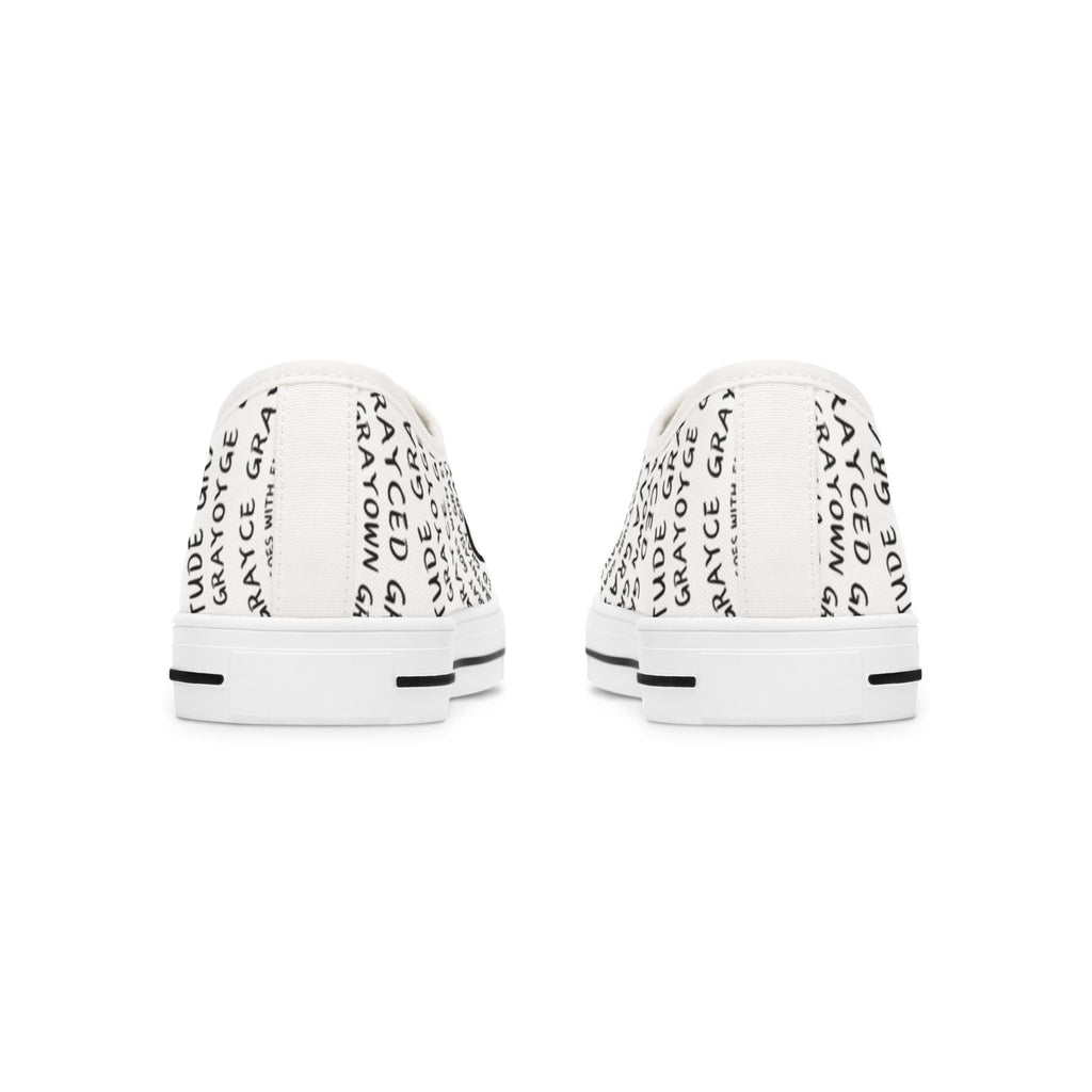 Stylish Women's Low Top Sneakers with Trendy Text Design, Casual Sneakers for Everyday Wear, Gift for Fashion Lovers, Holiday Shoes