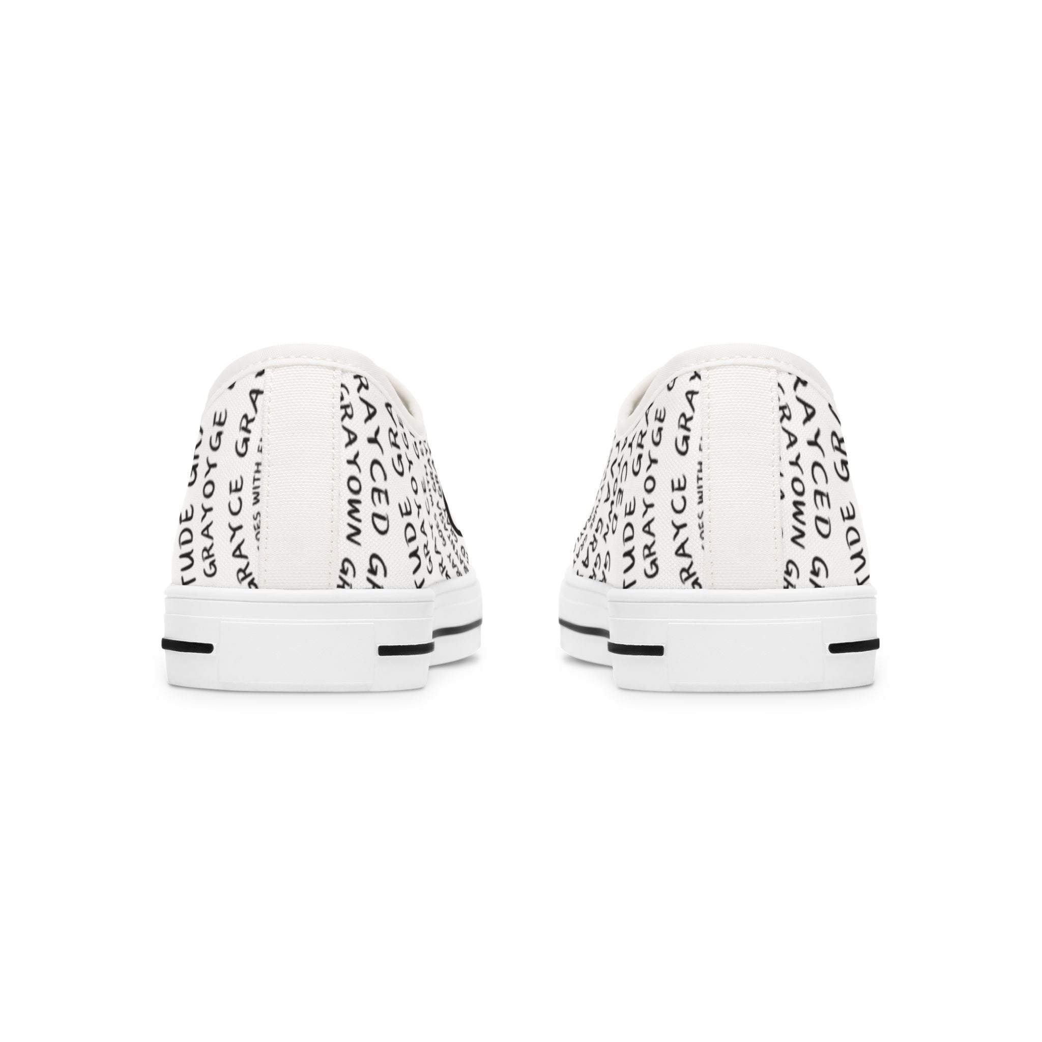 Stylish Women's Low Top Sneakers with Trendy Text Design, Casual Sneakers for Everyday Wear, Gift for Fashion Lovers, Holiday Shoes