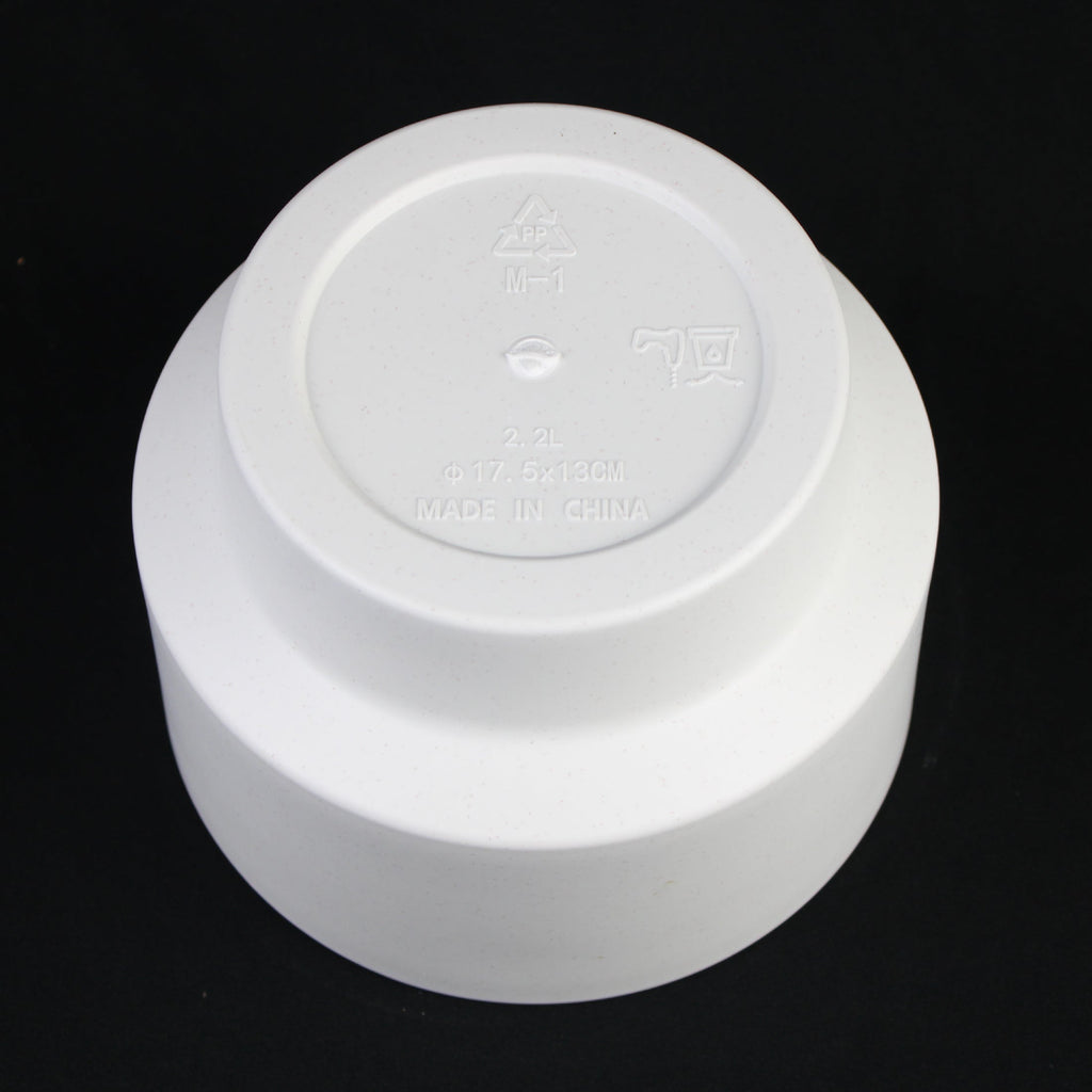 3-Piece White Plastic Planter Pot Set – Modern Pedestal Base