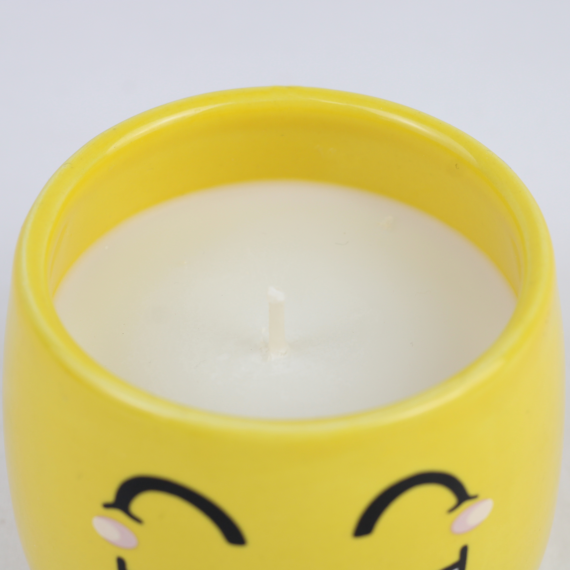 Emoji Ceramic Candle Holder Set – 2-Piece Scented Candle Cups