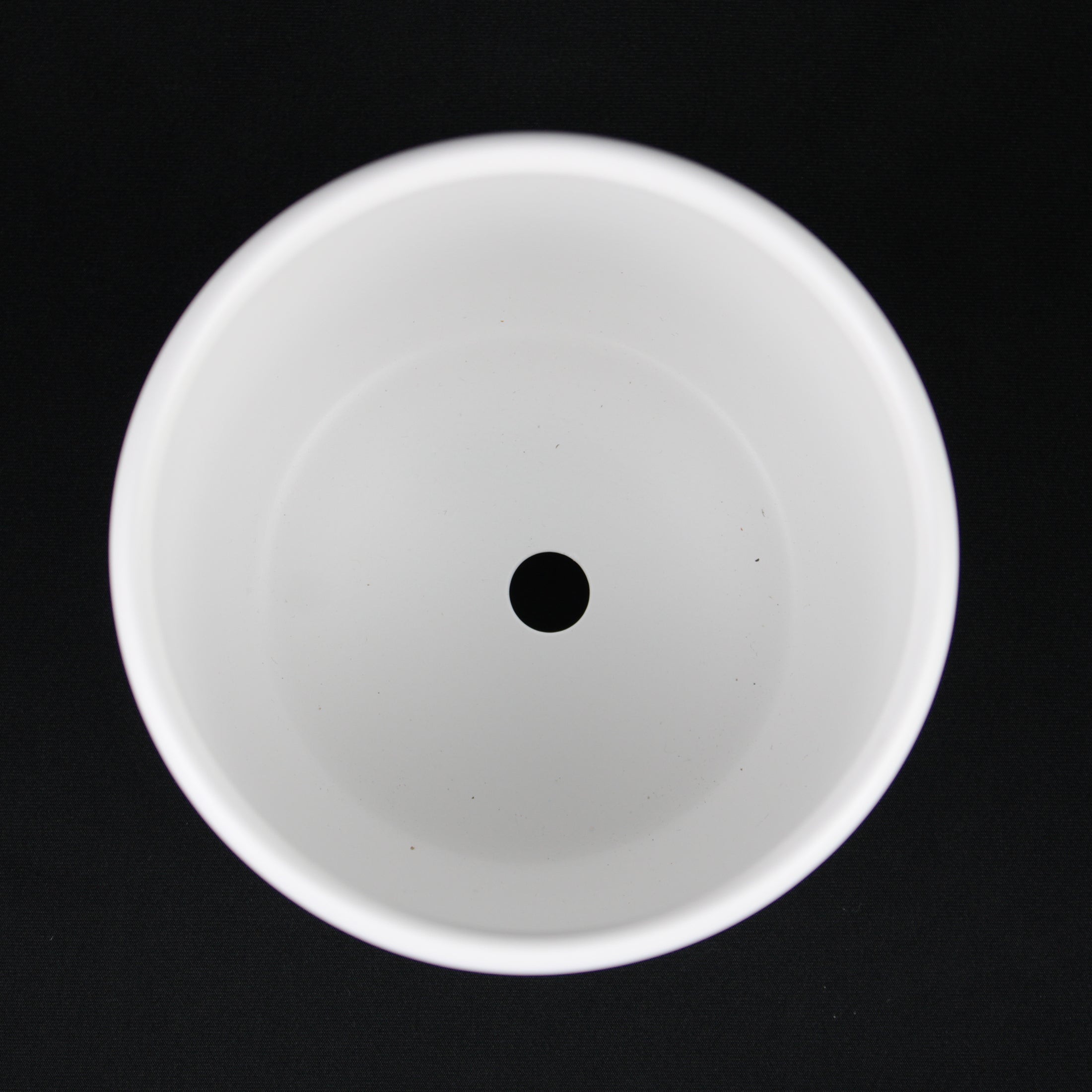 3-Piece White Stoneware Planter Pot Set with Vertical Line Texture