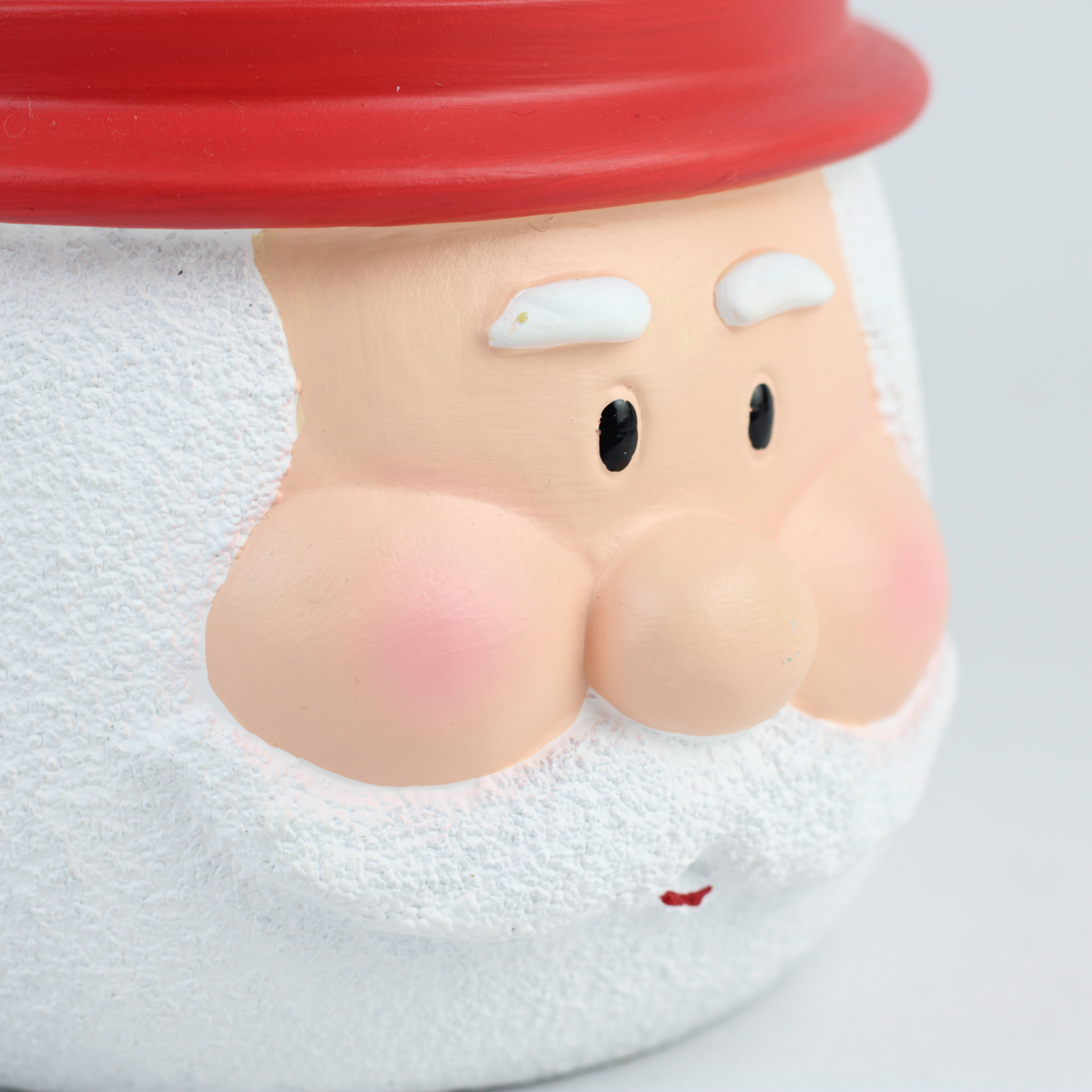 Santa or Snowman Christmas Planter – Single Piece – Festive Cement Holiday Pot