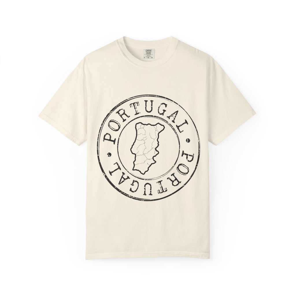 Portugal Map Stamp T-Shirt | Vintage Circular Badge