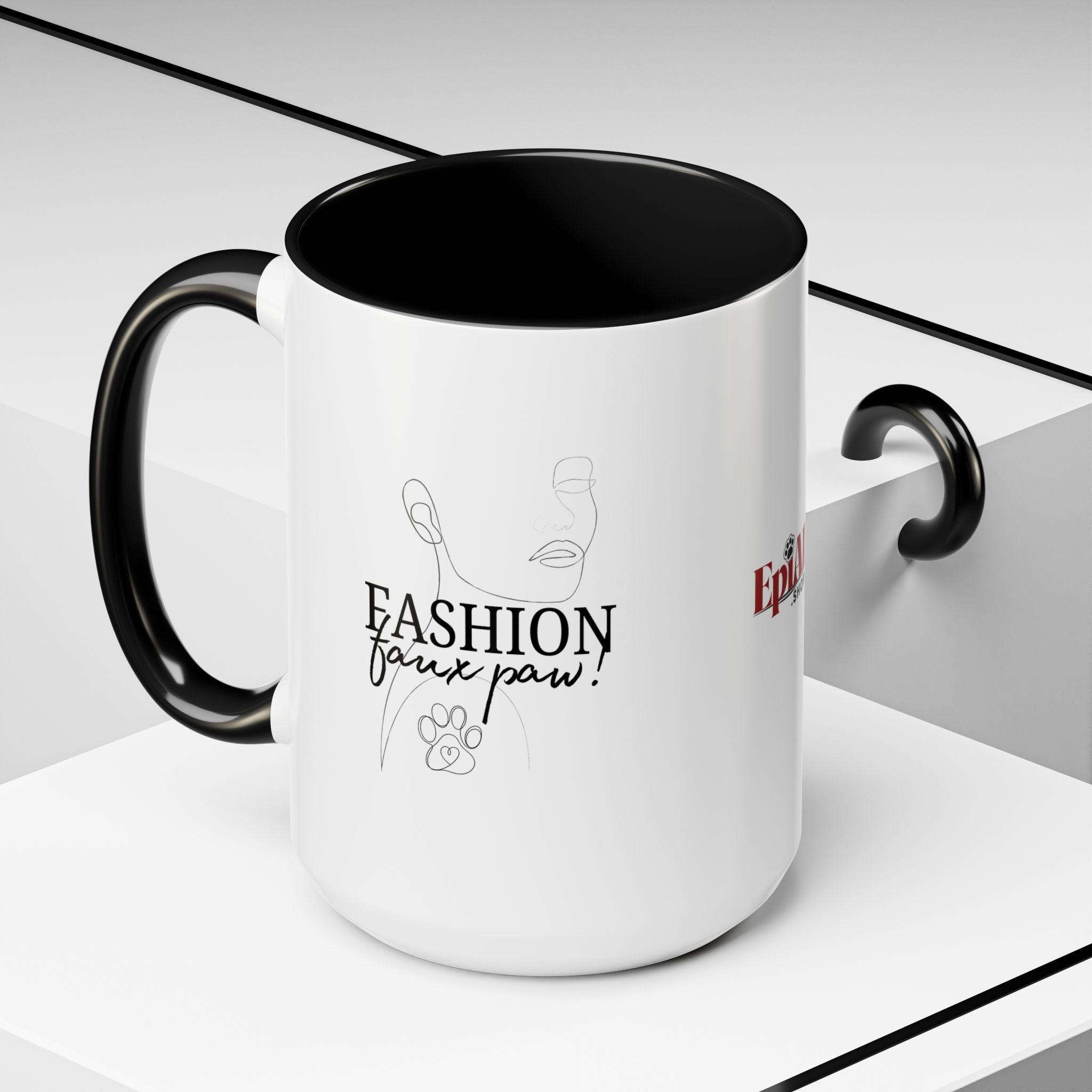 Fashion Faux Paw Accent Coffee Mug (11, 15oz)