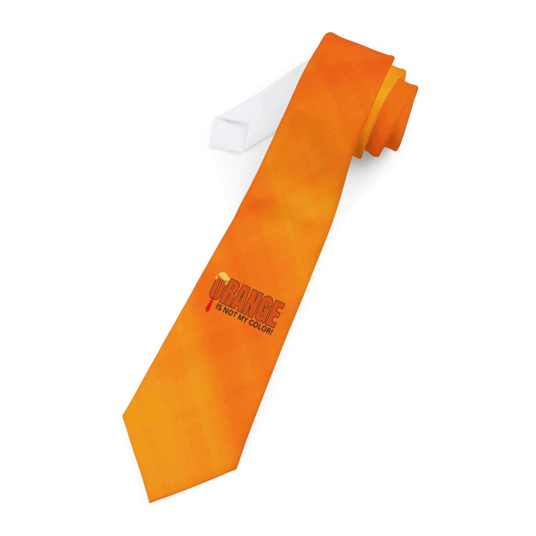 'Orange is Not My Color' Humor Tie for Men - Perfect for Parties & Events