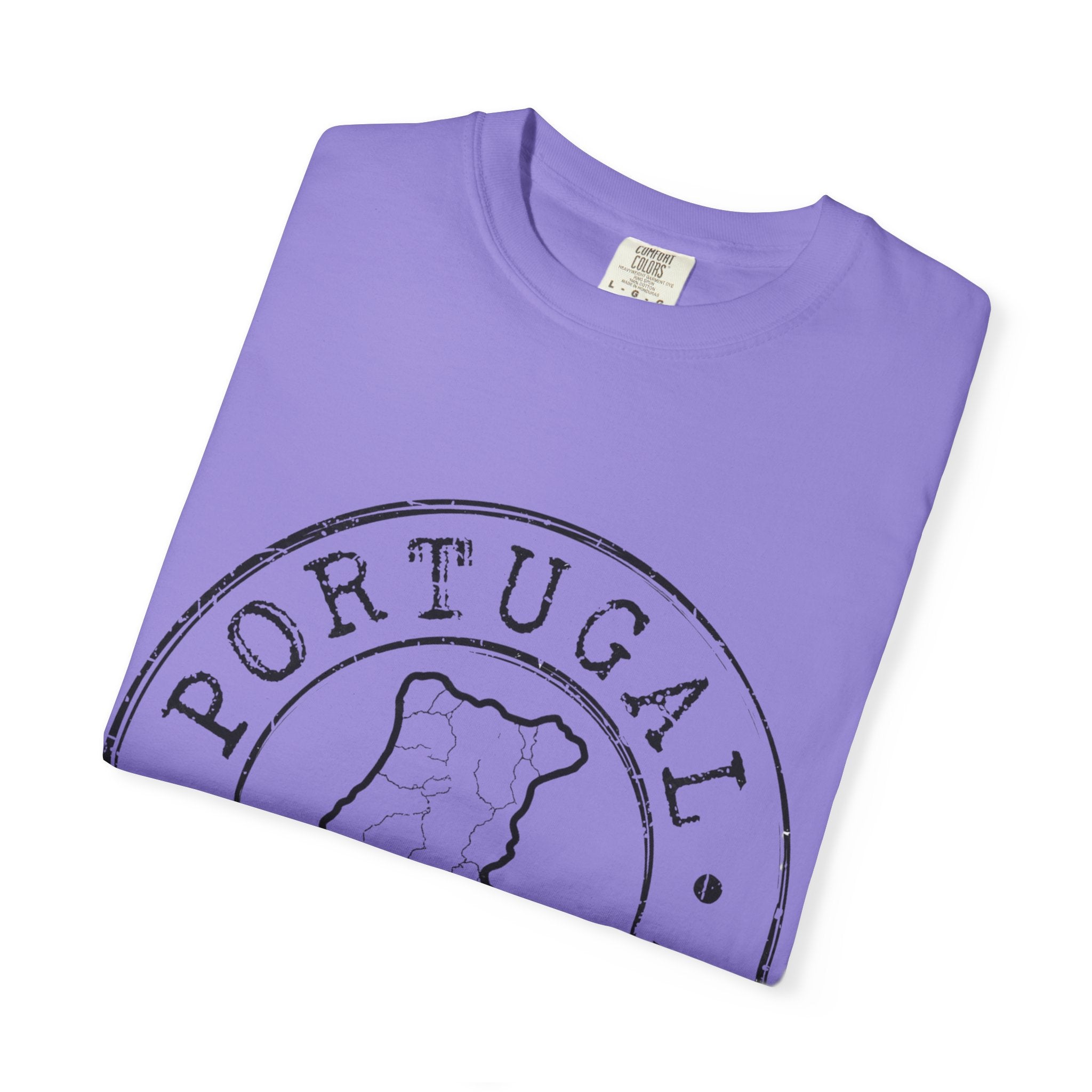 Portugal Map Stamp T-Shirt | Vintage Circular Badge