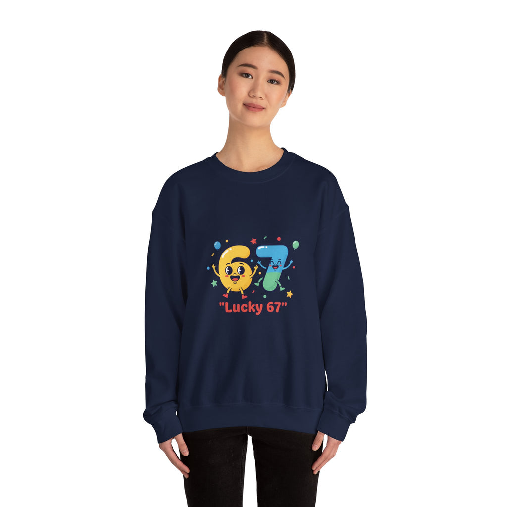 67 Meme Crewneck Sweatshirt | random number meme, absurdist humor