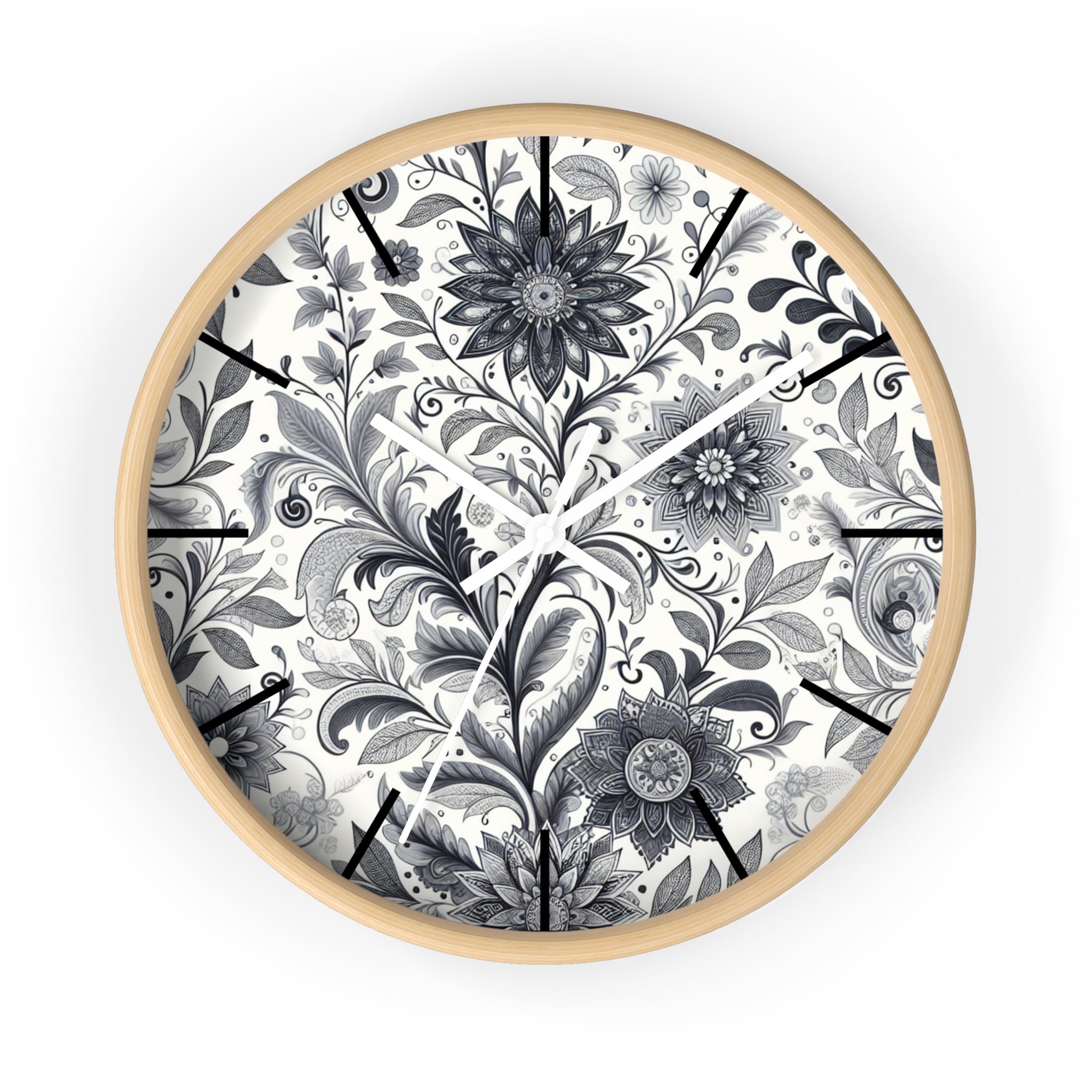 Elegant Floral Wall Clock - Vintage Home Decor, Timeless Gift, Statement Piece, Living Room Accent, Unique Wedding Present
