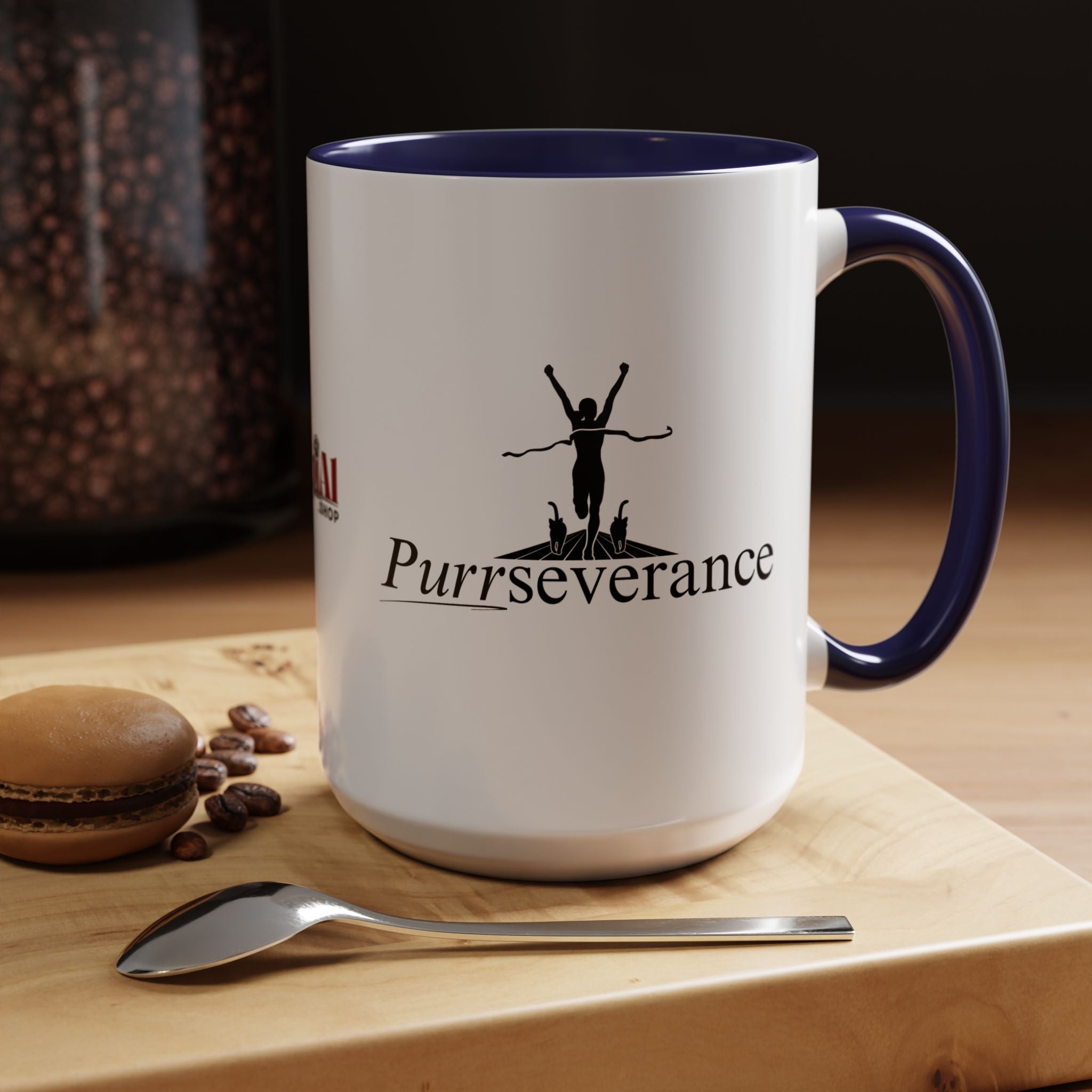 Purrseverance Accent Coffee Mug (11, 15oz)