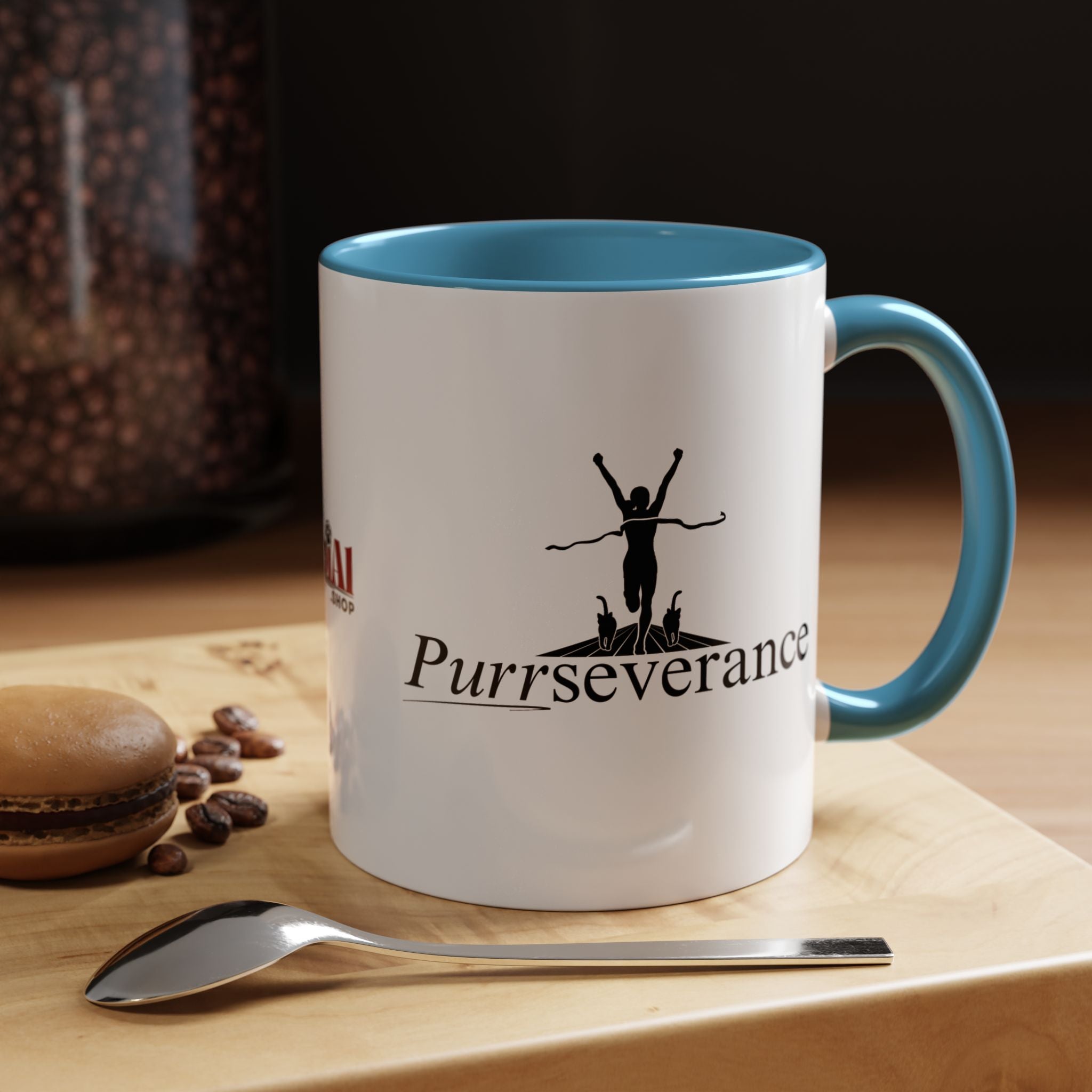 Purrseverance Accent Coffee Mug (11, 15oz)