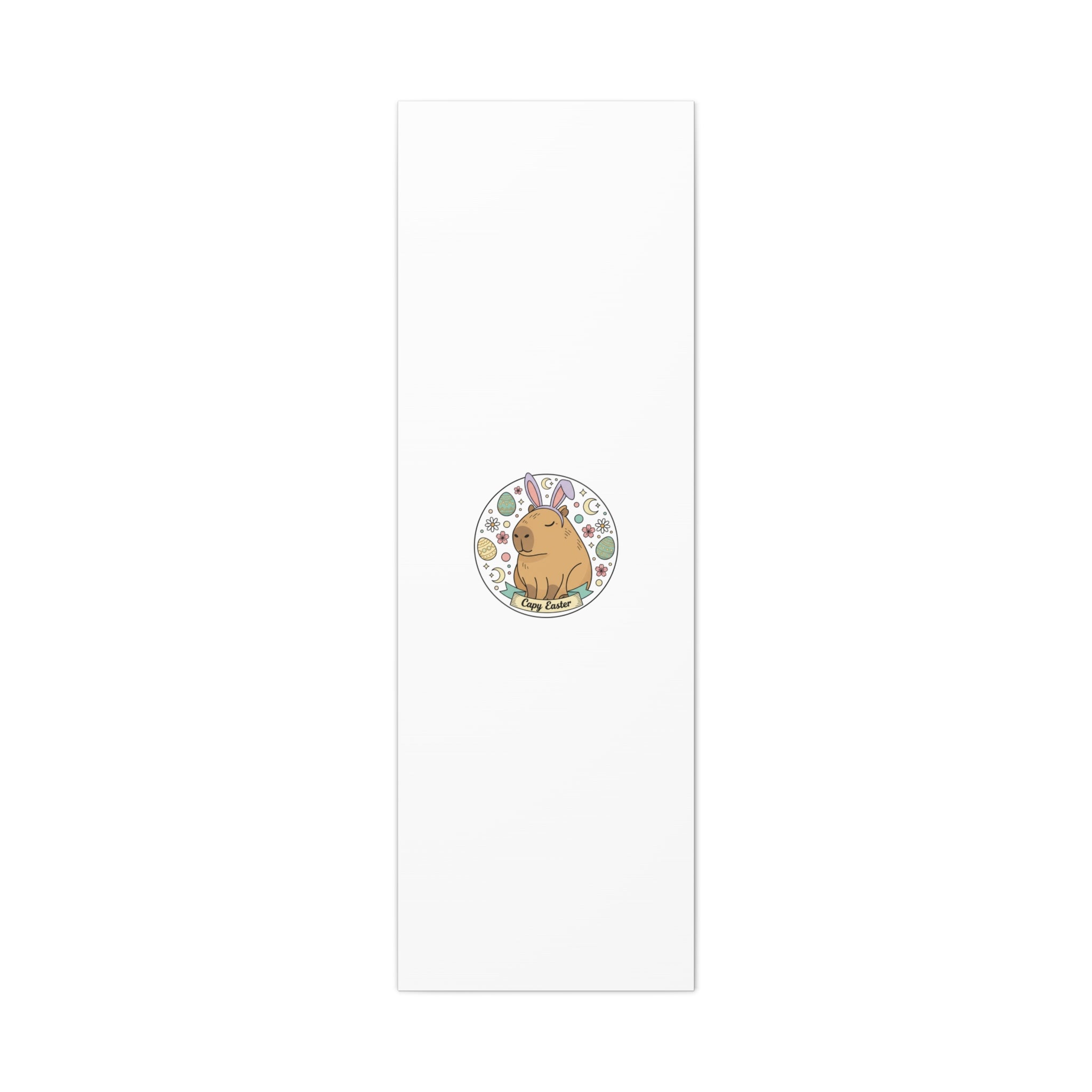 Capy Easter Canvas, pastel bunny aesthetic | cottagecore spring wall art
