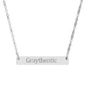 Personalized Horizontal Bar Necklace, Engraved Jewelry for Her, Minimalist Gift, Name Necklace, Custom Pendant, Meaningful Keepsake