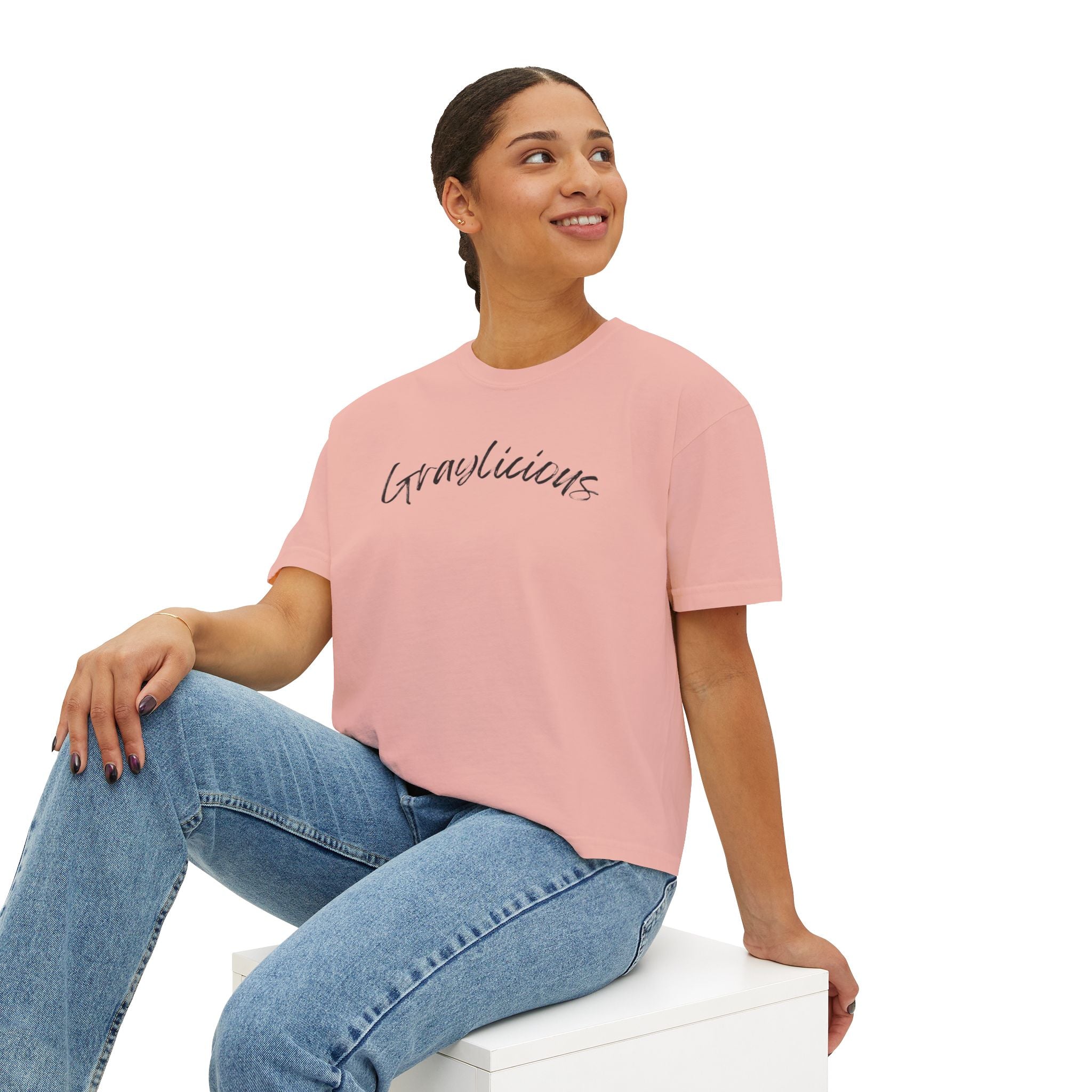 Women's Boxy Tee " Graylicious"
