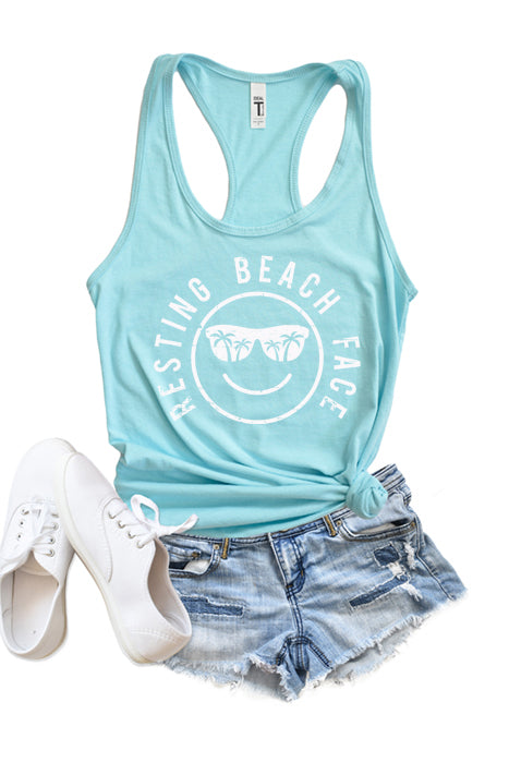 Resting Beach Face Tank-1383