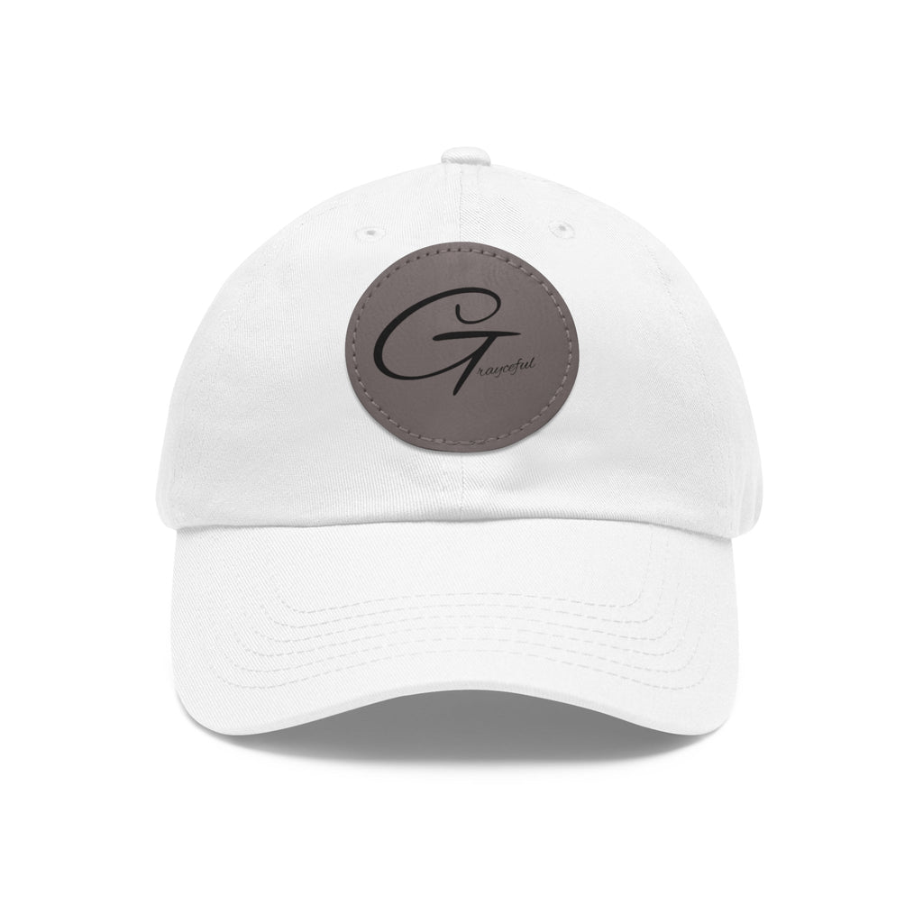 Hat with Leather Patch (Round)