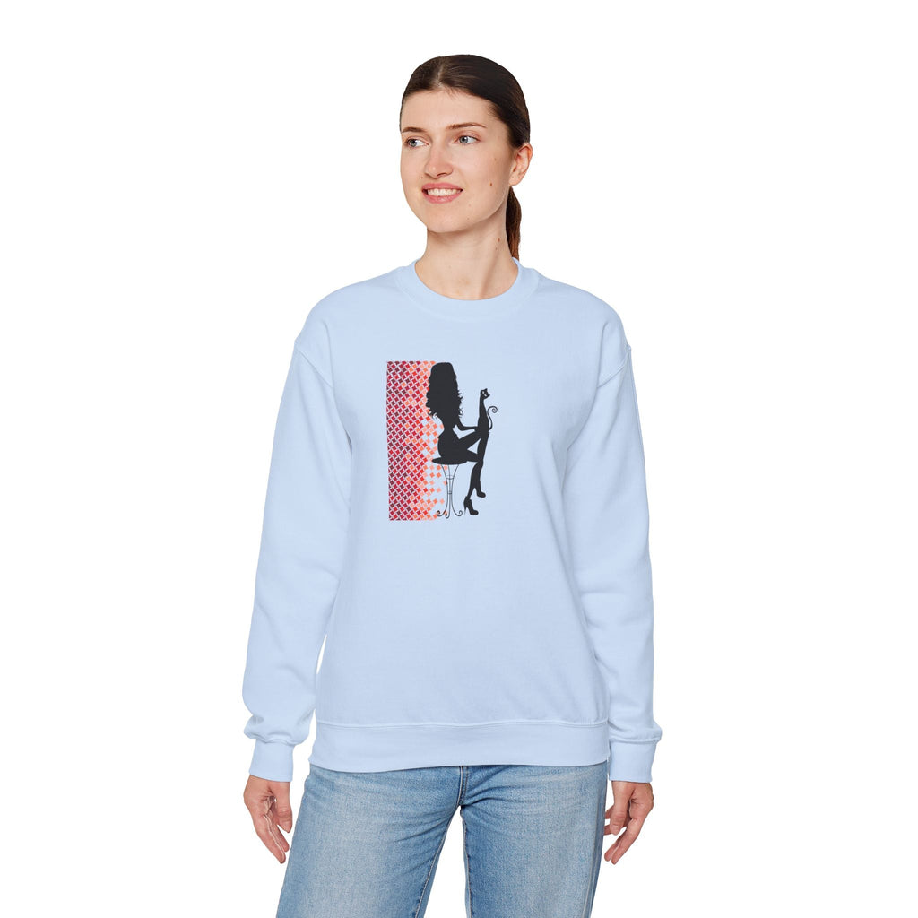 Poised Cat Lady Heavy Blend™ Crewneck Sweatshirt