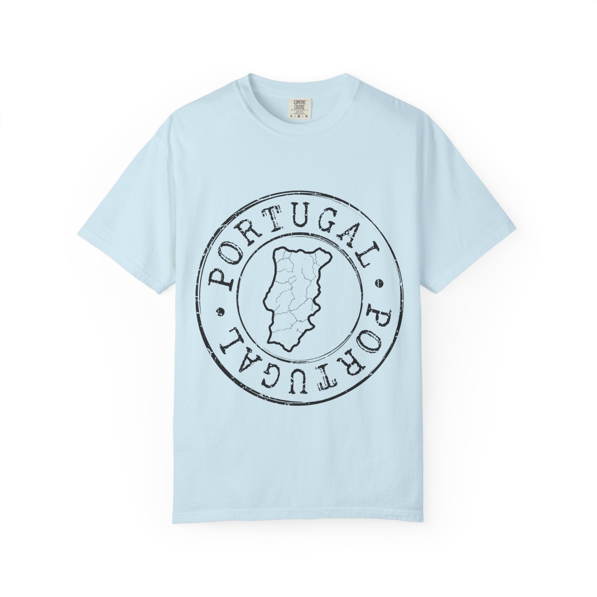 Portugal Map Stamp T-Shirt | Vintage Circular Badge