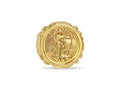Fancy Solid White/Yellow/Rose Gold Handmade Coin Ring , 1/10oz Coin ,