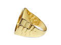 Fancy Solid White/Yellow/Rose Gold Handmade Coin Ring , 1/4oz Coin ,