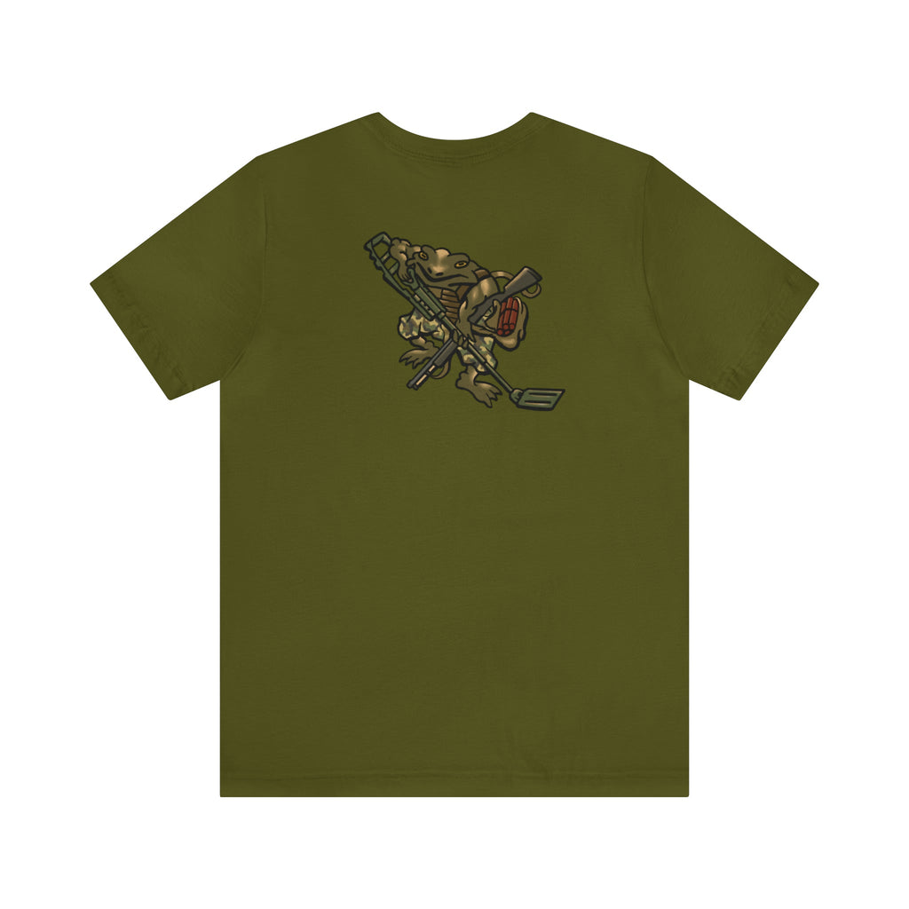 Metal Detector Shotgun Engi Frog - Back Print - Short Sleeve Tee