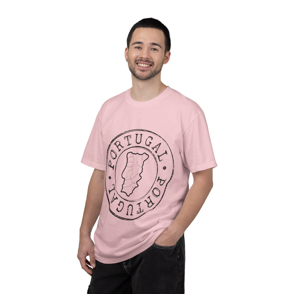 Portugal Map Stamp T-Shirt | Vintage Circular Badge