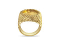 Fancy Solid White/Yellow/Rose Gold Handmade Coin Ring , 1/10oz Coin ,