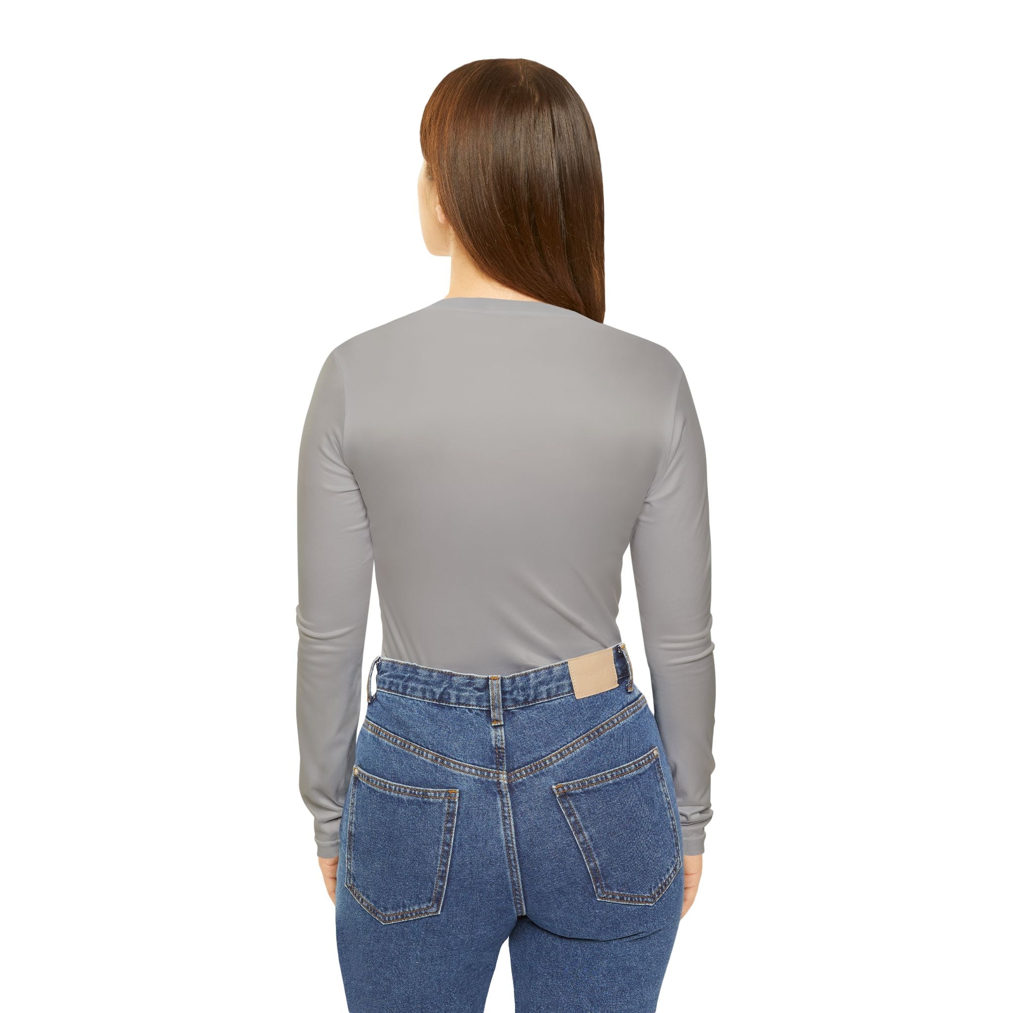 Grayceful Floral Long Sleeve V-neck Shirt for Women, Cozy Casual Wear, Gift for