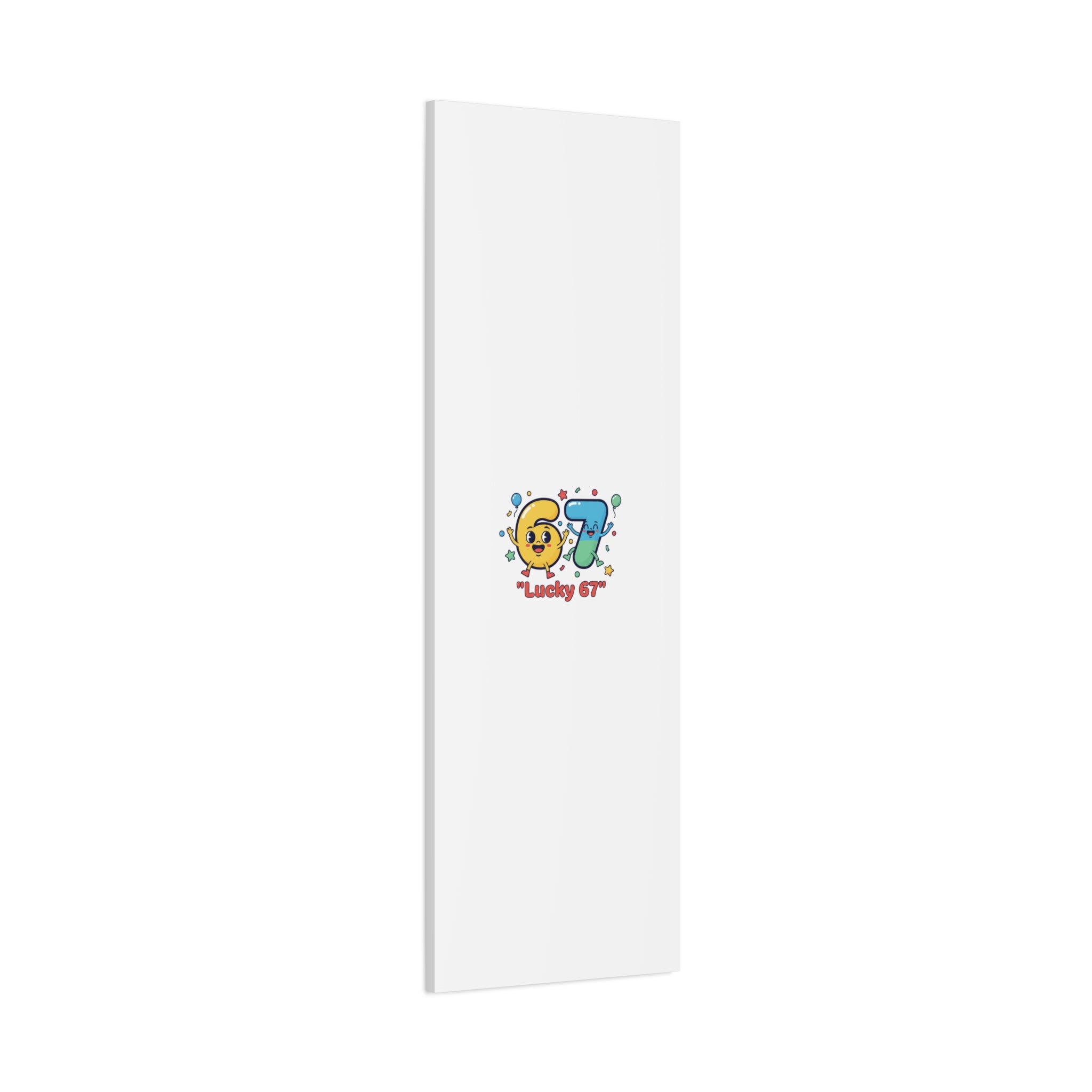 Lucky 67 Canvas, Stretched Matte | 67 meme, absurdist humor