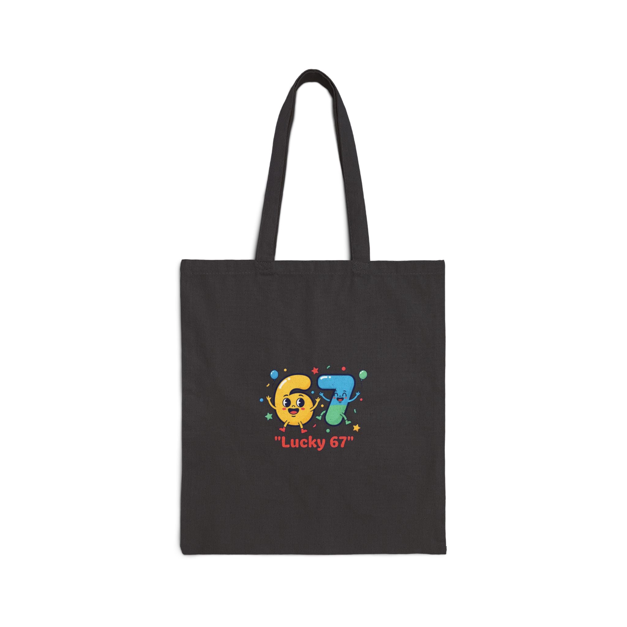 67 meme tote, 67 number absurdist humor tote | random number meme, minimalist type