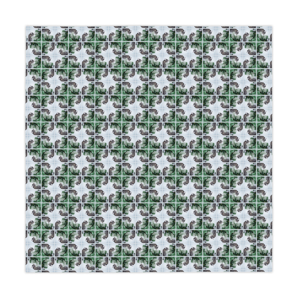 Wreck the Halls & Blame the Puppy Christmas Tablecloth