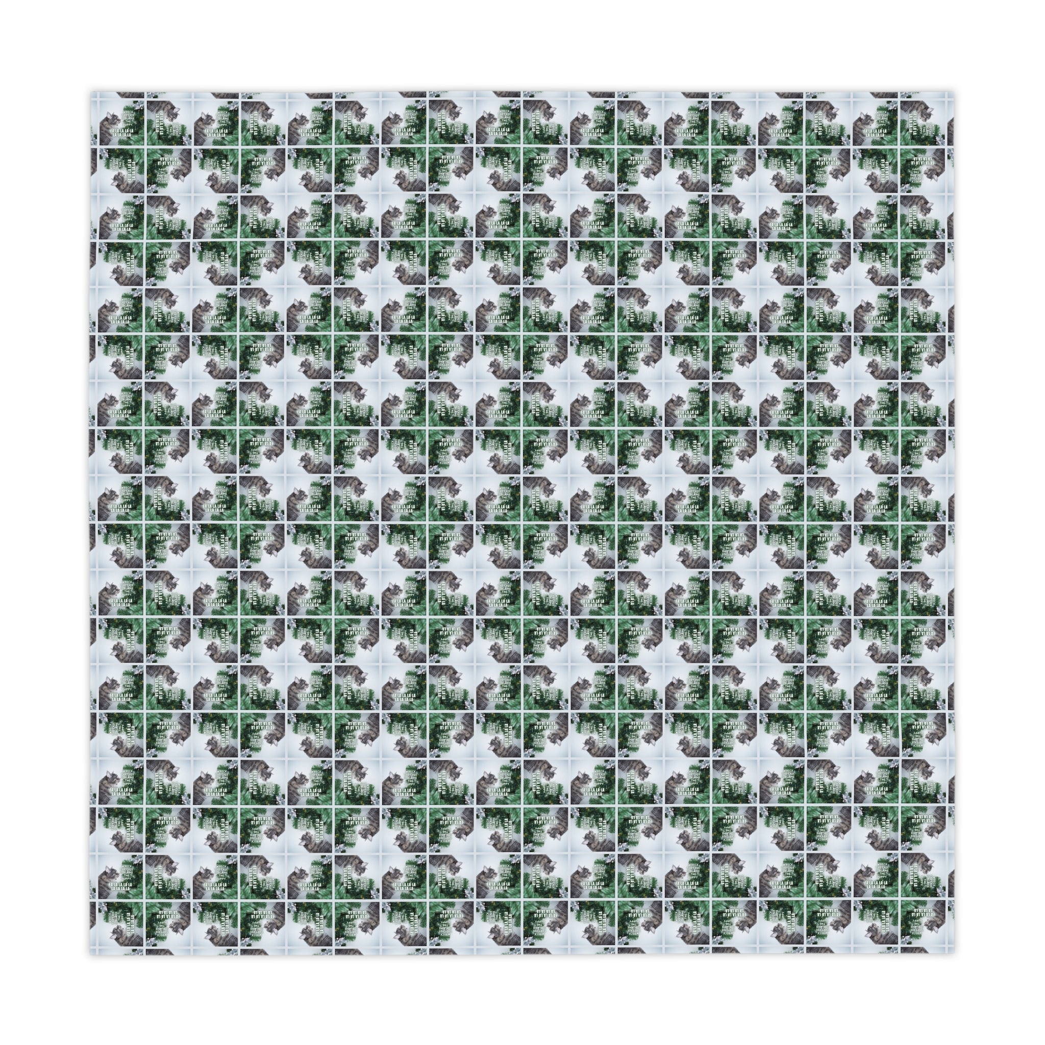 Wreck the Halls & Blame the Puppy Christmas Tablecloth