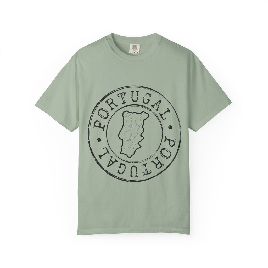 Portugal Map Stamp T-Shirt | Vintage Circular Badge