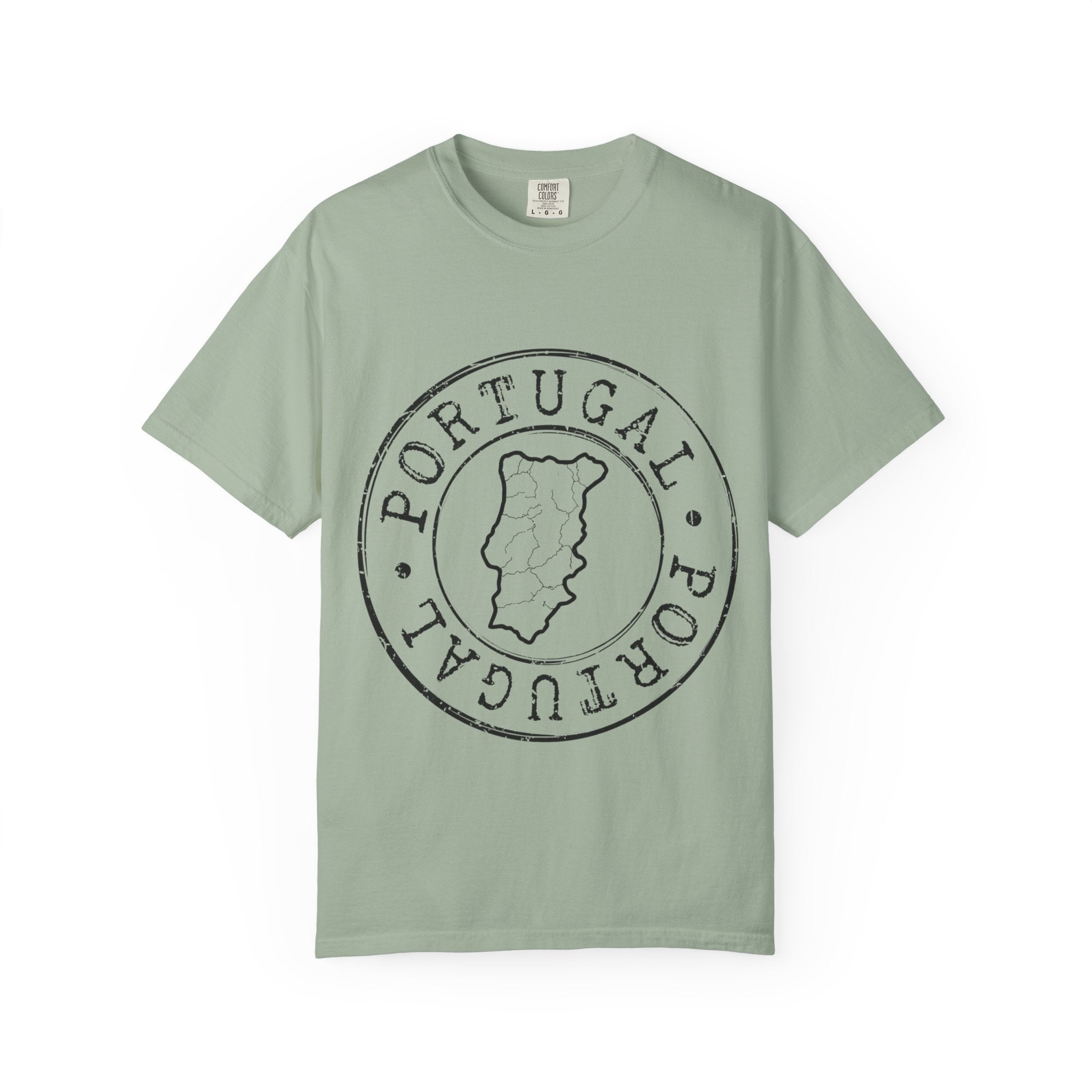Portugal Map Stamp T-Shirt | Vintage Circular Badge