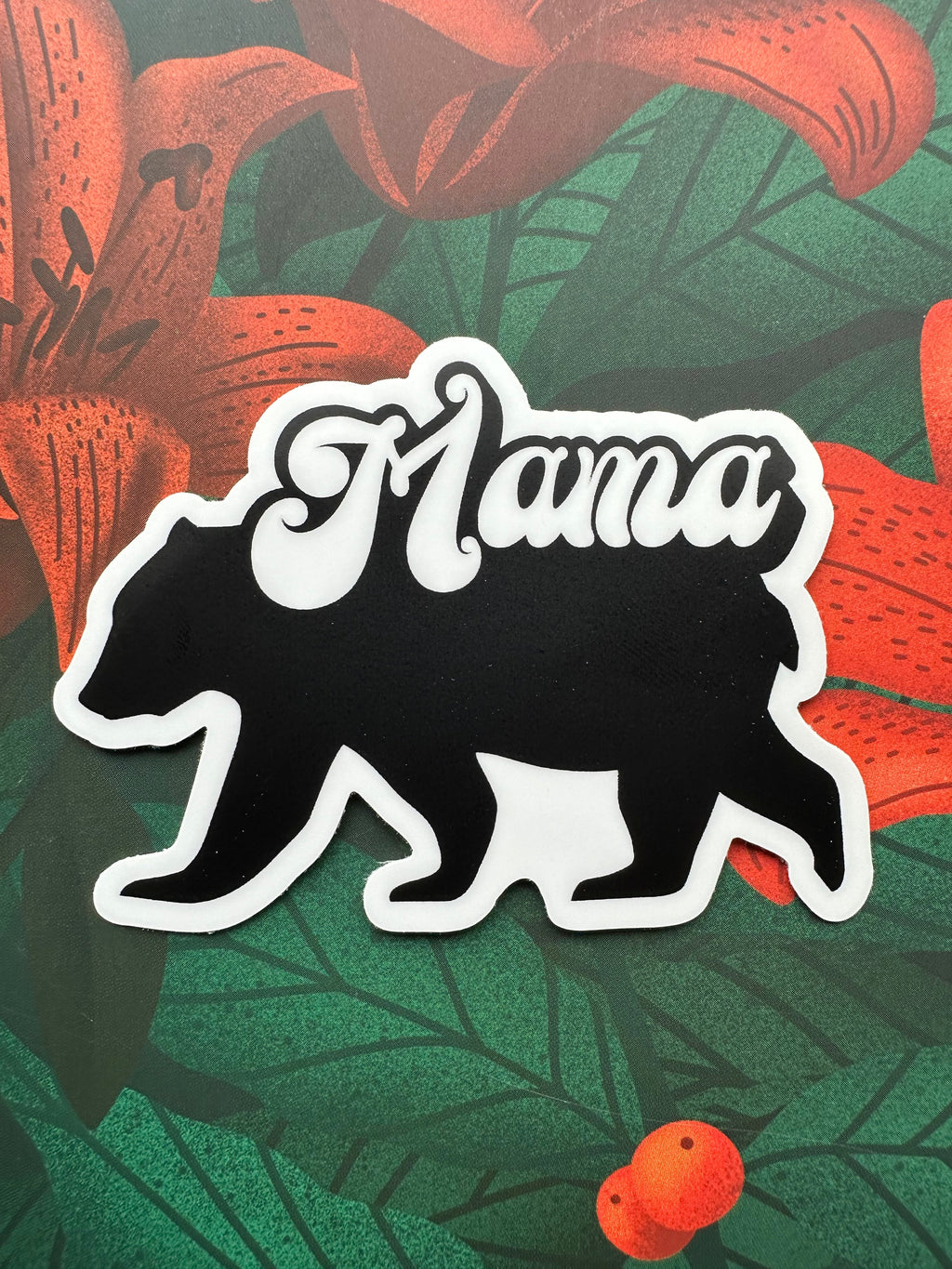 Mama Bear Vinyl Sticker, 3.0” x 2.2”