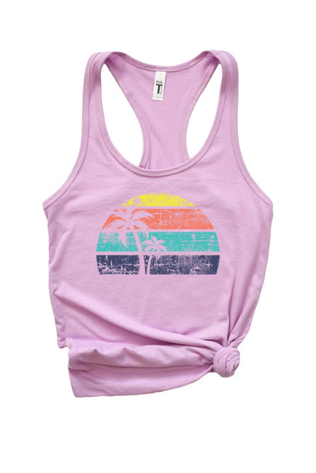 Palm Tree Sunset Tank 1502