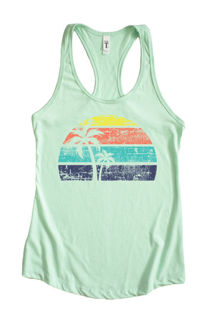Palm Tree Sunset Tank 1502