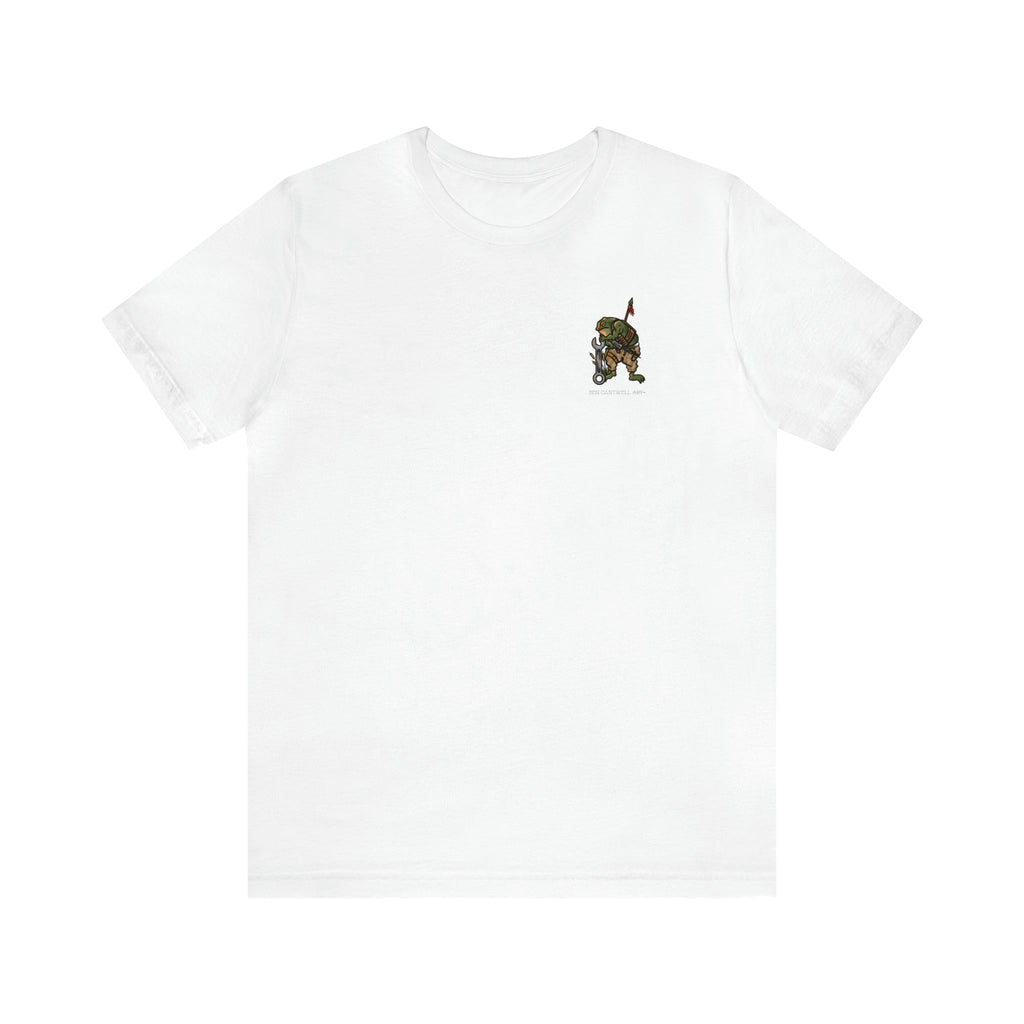 Mechanic Frog With Wrench and M4 - Front Print - Black Text
