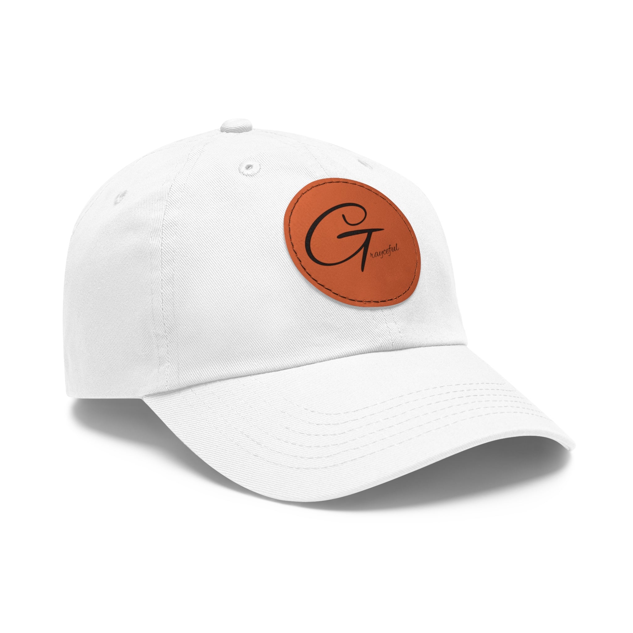 Hat with Leather Patch (Round)