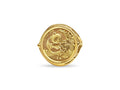 Fancy Solid White/Yellow/Rose Gold Handmade Coin Ring , Chinese Panda Bear Coin ,