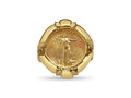 Fancy Solid White/Yellow/Rose Gold Handmade Coin Ring , 1/10oz Coin ,