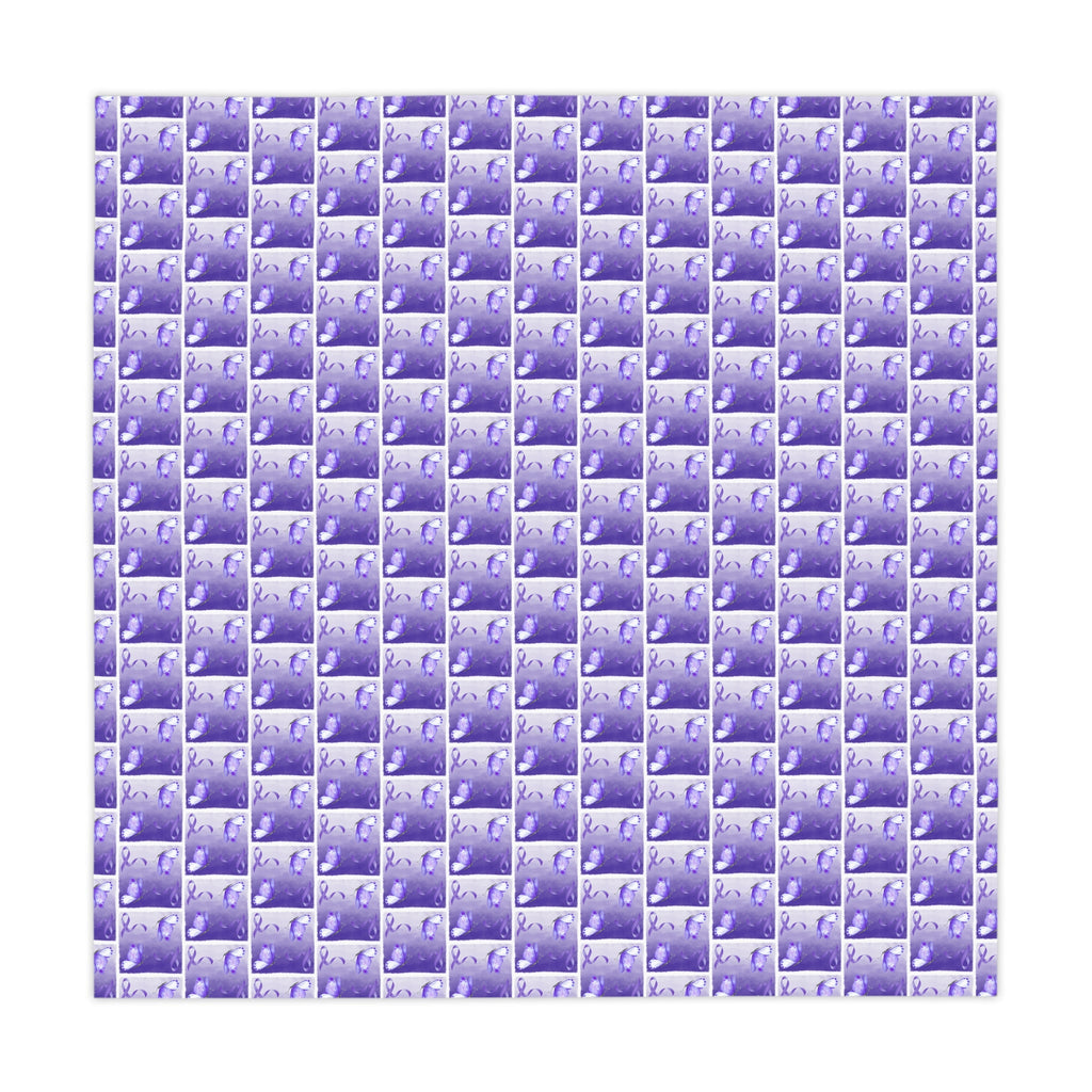 Purple Ribbon Butterfly Epilepsy Awareness Tablecloth