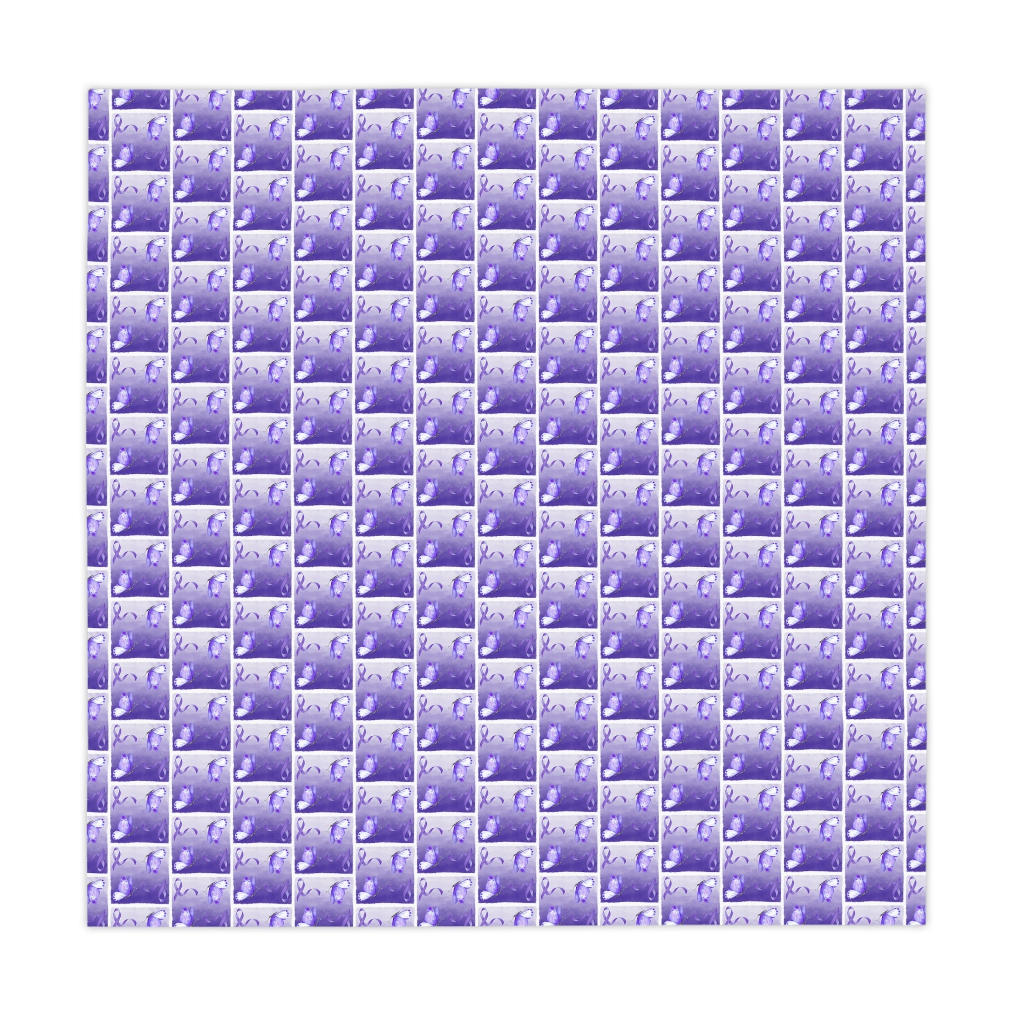 Purple Ribbon Butterfly Epilepsy Awareness Tablecloth