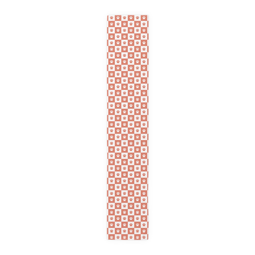 Red & White Paws Table Runner (Cotton, Poly)